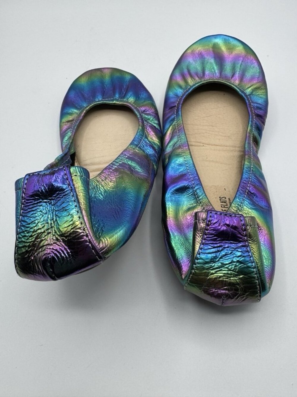 The Storehouse Womens Lucky Clover Rainbow Leather Flats Classic Size 9 Foldable - Picture 7 of 9